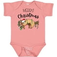 thumbnail image 3 of Inktastic Merry Christmas Cute Sloth with Santa Hat and Lights Boys or Girls Baby Bodysuit, 3 of 5