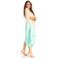 thumbnail image 4 of Sakkas Clementine Third Women's Tie Dye Caftan Dress/Cover Up Beach Kaftan Summer - 44-MintBrown - One Size, 4 of 5