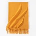 thumbnail image 2 of Fsgntruao Scarfs for Women Winter Shawls Wraps for Evening Dress Bridesmaid Wedding Bridal Warm Long Large Scarves Yellow,Free Size, 2 of 3