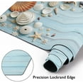 thumbnail image 4 of Shells on Blue Wood Large Mouse Pad Extended Gaming Mouse Pad Waterproof Desk Mat with Stitched Edge,Non Slip Base Keyboard Mouse pad for Home Office 35.4" X 15.7", 4 of 6