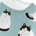 thumbnail image 3 of CLOOCL Short Sleeve T Shirt Women Chubby Cat Printed Oversized Shirt Summer Blouse, 3 of 6