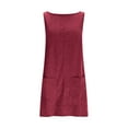 thumbnail image 3 of hotojiny Robe Salopette en Velours Côtelé pour Femme Été Ample Col Rond Mini Robes Mode Sans Manches Dos Nu Robe Débardeur avec Poches, 3 of 5