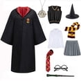 thumbnail image 2 of Disfraz de bruja y mago para niños y adultos, bata con capa para niños, niñas, hombres y mujeres, Cosplay de Halloween, 2 of 4