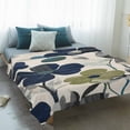 thumbnail image 4 of Navy Blue Green Floral Blanket Soft Cozy Warm Throw Blanket for Couch, Plush Fuzzy Flannel Fleece Blankets for Sofa, Vintage Botanical Leaves Bed Blankets Lightweight Gifts for Women, 50"x60", 4 of 9