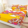 thumbnail image 3 of Homewish Abstract Flower Mushroom Full Size Sheets 4-Piece for Kids Children Teens,Chic Floral Blossoms Breathable Bed Sheets,Vintage Aesthetic Lightweight Sheet Sets,Lightweight Room Decor, 3 of 7