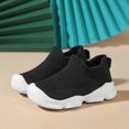 thumbnail image 2 of Akiihool Toddler Girl Sneakers Slip-On Girls Sneakers Lightweight Tennis and Athletic Shoes Design for Little and Big Kids (Black,7-8 Years), 2 of 9