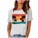 thumbnail image 2 of ICHUANYI Clearance Fashion Woman Print Round-Neck Short Sleeve T-Shirt Printing Loose Blouse Tops(White, XXL) ICHUANYI WER2023081106465, 2 of 4