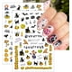 thumbnail image 3 of 12 hojas de pegatinas de uñas negras de Halloween, autoadhesivas 3D, diseño de calabaza, murciélago, fantasma, pegatinas de uñas con tela de araña, diseño de uñas de bruja para mujeres y niños, a, 3 of 5