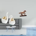 thumbnail image 2 of CarpNettore Elegant Swan and Horse Figurines Artistic Tabletop Ornaments for Home Decor Unique Sculpture Statues for Bookshelf Desk and Living Room Decoration, 2 of 8