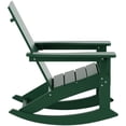 thumbnail image 3 of Costaelm Palms Modern Adirondack Plastic Outdoor Rocking Chairs (Set of 4), Dark Green, 3 of 8