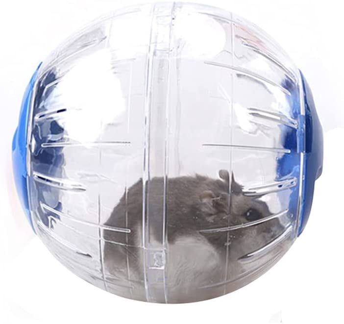 Hamster Ball for Dwarf Hamster Accessories - Silent Hamster Wheel - Hamster Ball for Syrian Hamster Balls - Small Animals Hamster Toy - Mini Exercise Ball (Blue, 4.72 in)