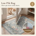 thumbnail image 5 of KUETH 5X7 Vintage Floral Area Rugs Machine Washable Rugs for Living Room, Non Slip Flat Pile Rug with Rubber Backing, Boho Rug for Entryway Bedroom Dining Room Home Office, 5 of 10