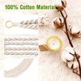 thumbnail image 3 of Macrame Plant Hangers, 2 Pack Flower Pot Hanger Cotton Rope Plant Hangers with Hooks Indoor Outdoor Plant Holder for Home Decorations, Indoor/Outdoor Hanging Plants Holder(white,41x2"), 3 of 9