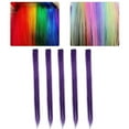 thumbnail image 1 of Extensions de Cheveux Colorés 5 Pcs Cosplay Fête Extension de Cheveux pour Femmes, 1 of 7
