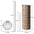 thumbnail image 5 of 20oz Brown Christmas Gingerbread and Drink Pattern Skinny Tumblers Stainless Steel Tumbler with Lid and Straw,Vacuum Insulated Double Wall Travel Tumbler Cups with Cleaning Brush for Coffee,Tea, 5 of 6