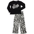thumbnail image 3 of Fun Kidz - Little Boys Long Sleeve Benjamin Pajamas 34740-6/7 (BLACK BENJAMINS), 3 of 3