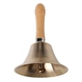 thumbnail image 1 of Timbre Hand Call Super Loud de latón macizo con mango de madera, 1 of 7