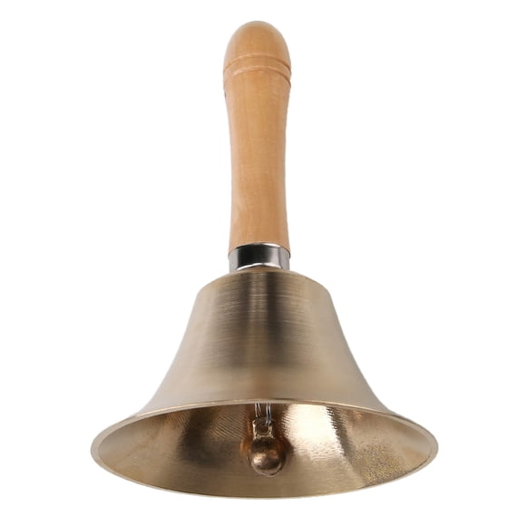 Timbre Hand Call Super Loud de latón macizo con mango de madera