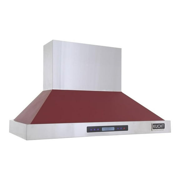 Kucht Professional 48" Stainless Steel Wall Mounted Range Hood in Red