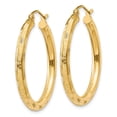 thumbnail image 2 of Primal Gold 14 Karat Yellow Gold Textured Hoop Earrings, 2 of 4