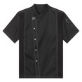 thumbnail image 4 of Aiihoo Adults Short Sleeve Chef Jacket Cooking Coats Shirts Hotel Restaurant Kitchen Work Uniforms Black Short Sleeve M, 4 of 7