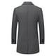 thumbnail image 3 of Ceisia Warm Structured Men's Slim Fit Mid-Length Wool Blend Notch Lapel Coat Gift, 3 of 8