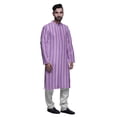 thumbnail image 2 of Atasi Ensemble Kurta-Pyjama Long en Coton pour Hommes, Kurta-Pyjama Décontracté de Designer, Vêtements, 2 of 5