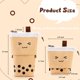 thumbnail image 3 of Lindo estuche de pie para niños, caja de lápices emergente, bolsa de maquillaje, soporte para bolígrafo de té de burbujas, organizador de cosméticos, papelería Kawaii (marrón) JM, 3 of 7