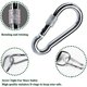 thumbnail image 2 of Correa para hamaca de 1,50 m x 2, accesorio para hamaca, kit de correa de suspensión ajustable, con anillo en D, mosquetones de gama alta, carga máxima de 500 kg, perfecto para jardín S,11 Feliz Sencillez, 2 of 5