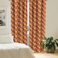 thumbnail image 2 of Ambesonne Tribal Window Curtains, Timeless Design, Each 28" W x 63" L, Orange Purple and Yellow, 2 of 4