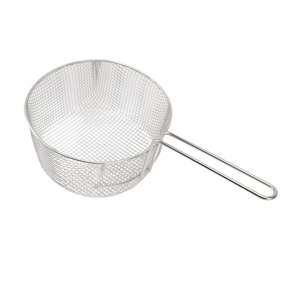 Cesta para Freír Profunda de Acero Inoxidable con Asa Escurridor de Aceite de la Cesta para Freír Chips Colador de Alambre Profundo para Freír Papas Fritas Papas Fritas ANGGREK Otros