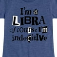 thumbnail image 3 of Instant Message - Libra Indecisive - Toddler & Youth Girls Short Sleeve Graphic T-Shirt, 3 of 6