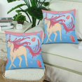 thumbnail image 2 of MKHERT Unicorn Throw Pillowcase Pillow Cover Cushion Couver 18x18 inch, Set of 2, 2 of 2