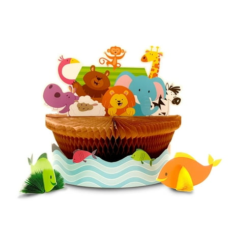 Pack Of 6 Noah S Ark Honeycomb Tissue Paper Centerpiece Party