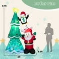 thumbnail image 4 of Costway 8.7FT Inflatable Christmas Tree with Santa Claus & Snowman & Penguin Blow-up Xmas Decoration w/Multicolor Disco Light, 4 of 10