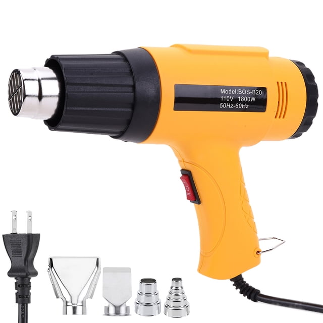 Pistola Calor Eléctrica 1800W Con 4 Boquillas 110V 220V para Soldar/Envolver Retráctil