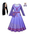 thumbnail image 3 of Disney-disfraz de Wish Asha para niños y niñas, vestidos de fiesta de Halloween, Vestido de manga voladora, vestidos de princesa para niños, nueva película, 3 of 5