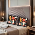 thumbnail image 2 of Set of 2 Decorative Throw Pillow Covers 18x18in - Modern Geometric Abstract Design in Black with Colorful Shapes for Couch Bed Car, 2 of 8