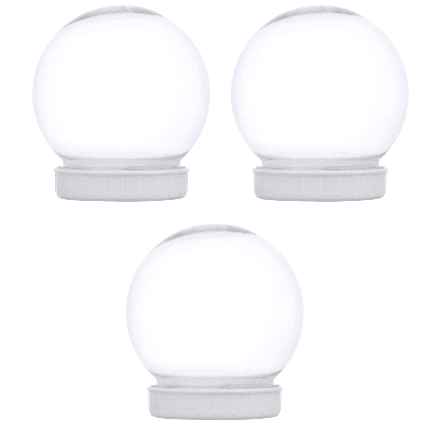 Plastic Snow Globes with ScrewOff cap Water Globe Fillable Xmas
