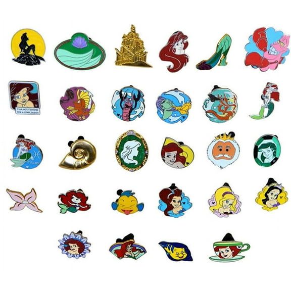 Ariel Little Mermaid 10 Themed Disney Trading Pins Set ~ Randomly Assorted