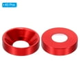 thumbnail image 3 of Uxcell M6 Finition Laveuse à Ressort, 40 Pcs Joint de Vis en Alliage d'Aluminium pour Pièces Mécaniques Rouge, 3 of 5