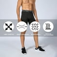 thumbnail image 4 of LANBAOSI Compression Shorts Men with Pocket Underwear for Men Spandex Running Shorts Workout Cool Dry Workout Underwear Size Large, 4 of 6