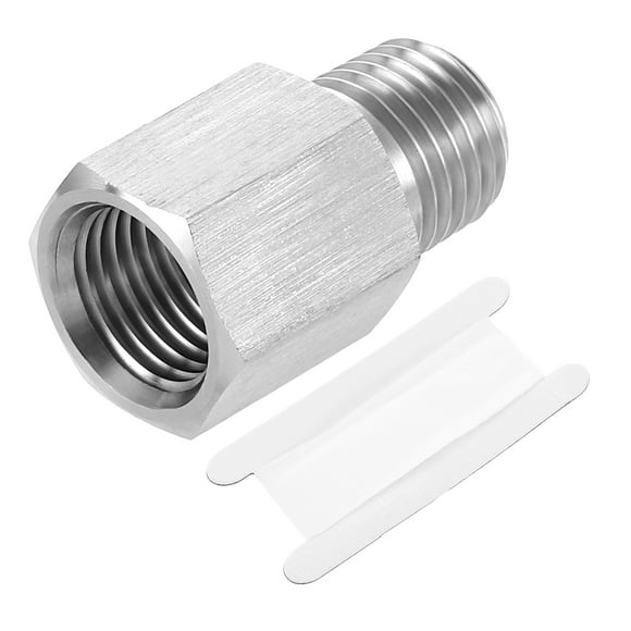 Pipe Fitting Reducing Adapter, 1/4" NPT x G1/4" Reducer Connectors, Silver