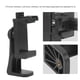 thumbnail image 4 of Soporte de trípode para teléfono adaptador de montaje universal para teléfono inteligente con fría rotación de 360° soporte de abrazadera ajustable para teléfono celular compatible con, 4 of 9