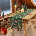 thumbnail image 5 of Anhility Christmas Table Runner with Tassels, Christmas Printed Rectangular Soft Breathable Practical Table Decor for Dining Table, Dresser, Fireplace & Holiday Celebrations (47.24x13.78in), 5 of 6