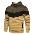 thumbnail image 1 of LUOGENLI Mens Hoodies Small Tall Male Color Blocked Loose Casual Jacket with Side Seam Pockets and Hooded Sweatshirt Mens Hoodies Zip up 4Xl Green Size XXXL, 1 of 2