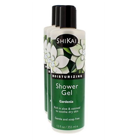 Shikai - Daily Moisturizing Shower Gel, Rich in Aloe Vera & Oatmeal to Leave Skin Noticeably Healthier Gardenia, 12 Ounces