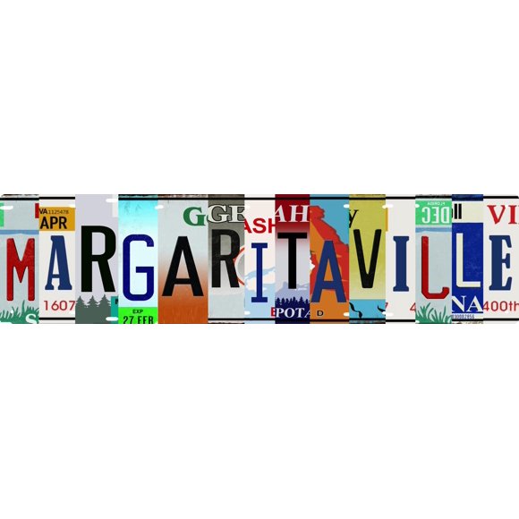 Awiszzz Letrero De Metal Vintage Retro Margaritaville Signos Elegantes Placas De Arte De Pared Para Decoración Del Hogar, Baño, Cocina, Casa Y Decoración De Pared Gótica O Como Un Cartel Único De 16.0