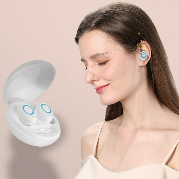 Hwkond Ear Buds Or Earbuds Wireless Earbuds Bluetooth Headphones With Mic,Noise Cancelling Wireless In-Ear Earphones,Light-Weight Earbuds With LED Display Charging Case For Sport 25% Off Promotion
