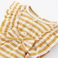 thumbnail image 5 of Gyratedream Baby Girls Ribbed Ruffle Sleeve One-Pieces Jumpsuit Romper with Headband, 0/3 Months-18 Months, 5 of 6